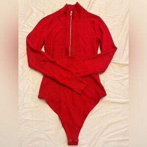 Abercrombie Women's Sweater Zip-Up Bodysuit